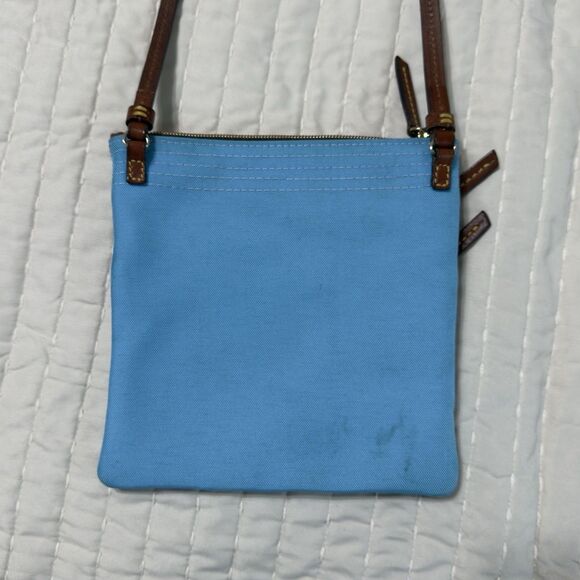 Dooney & Bourke Blue Nylon North South Triple Zip Women's Crossbody Purse - Picture 5 of 9
